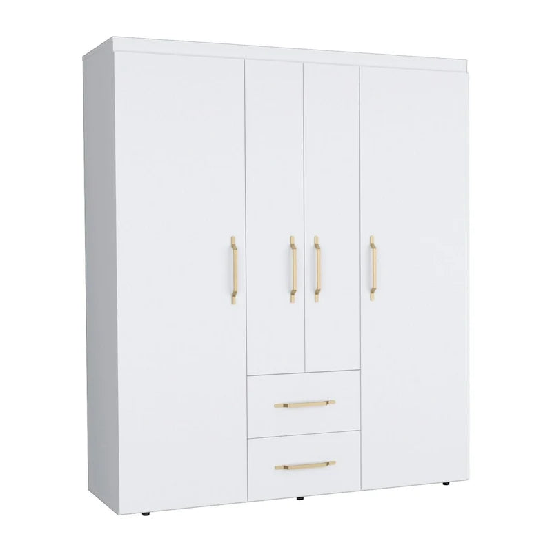 Armoire Bariloche avec tringles, étagères et 2 tiroirs