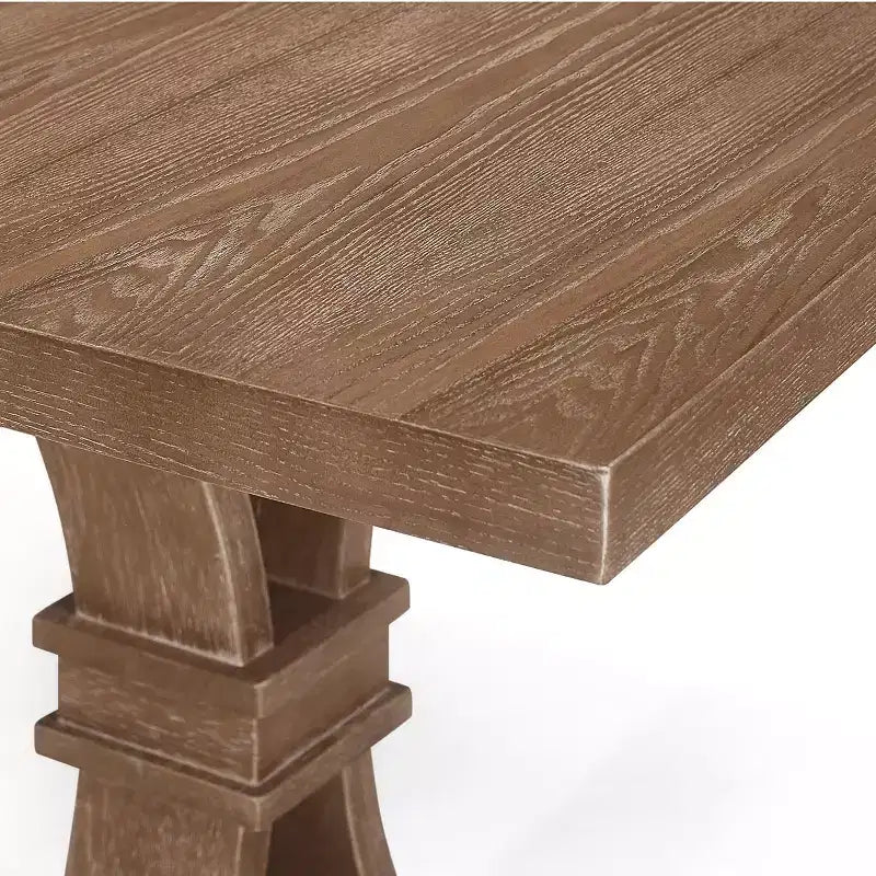 Christopher Knight Home Hudson Ensemble de salle à manger 7 pièces en bois rembourré extensible avec pied de table piédestal