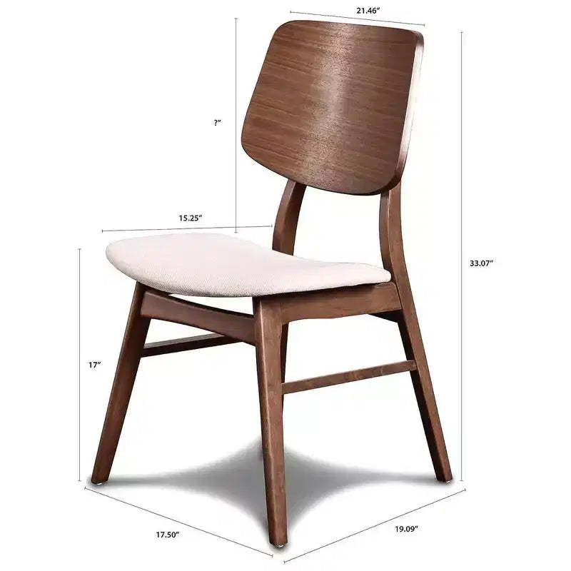 New Classic Furniture, chaise de salle à manger Oscar en bois de noyer massif (lot de 4)