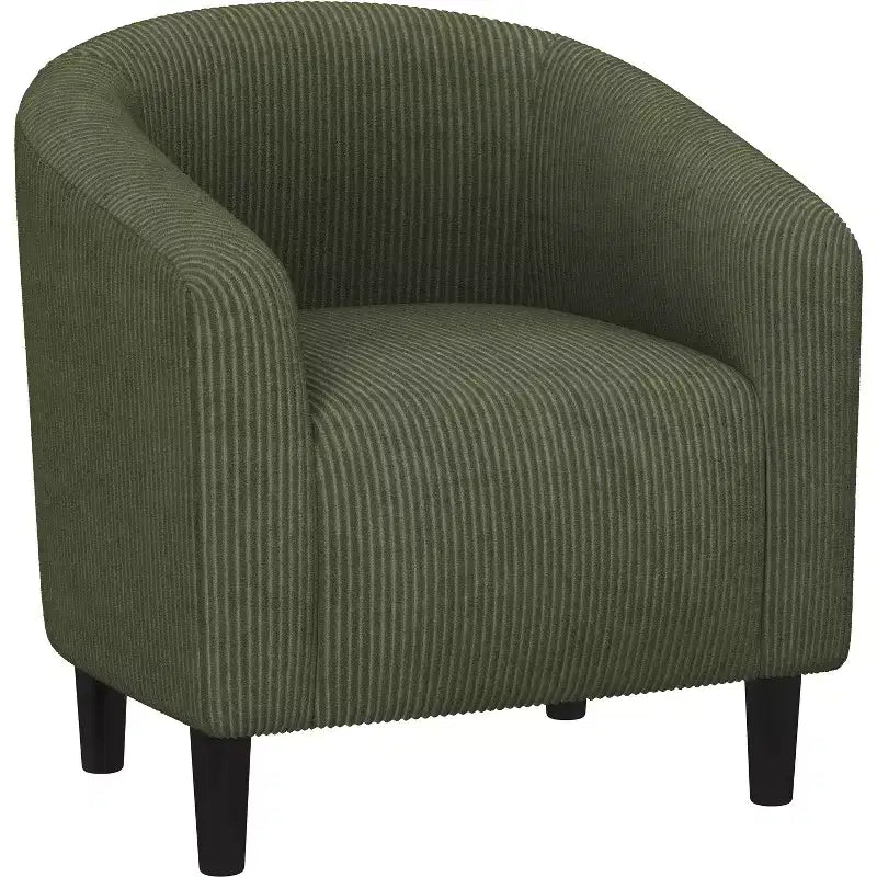 Fauteuil d'appoint rembourré en forme de tonneau pour salon