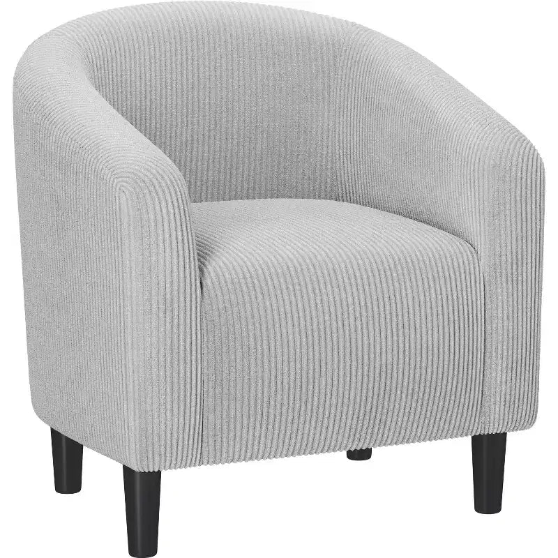 Fauteuil d'appoint rembourré en forme de tonneau pour salon
