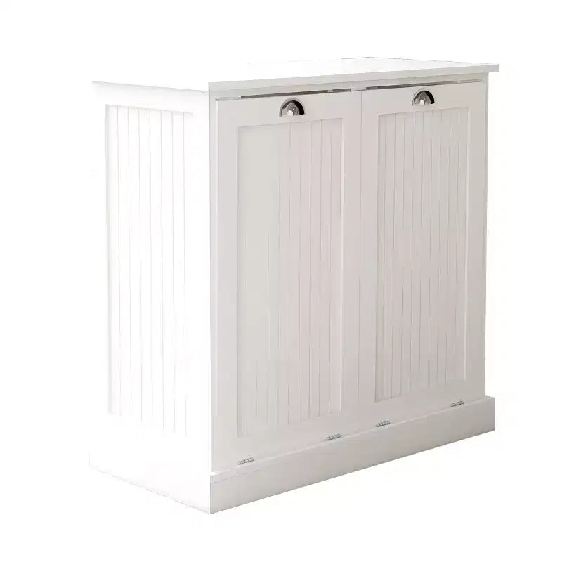 Armoire à linge en bois avec rangement basculant L. 32,68 po x P. 14,57 po x H. 31,5 po
