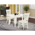 HomeStock Modern Dining Table Set White Wood Table Chairs
