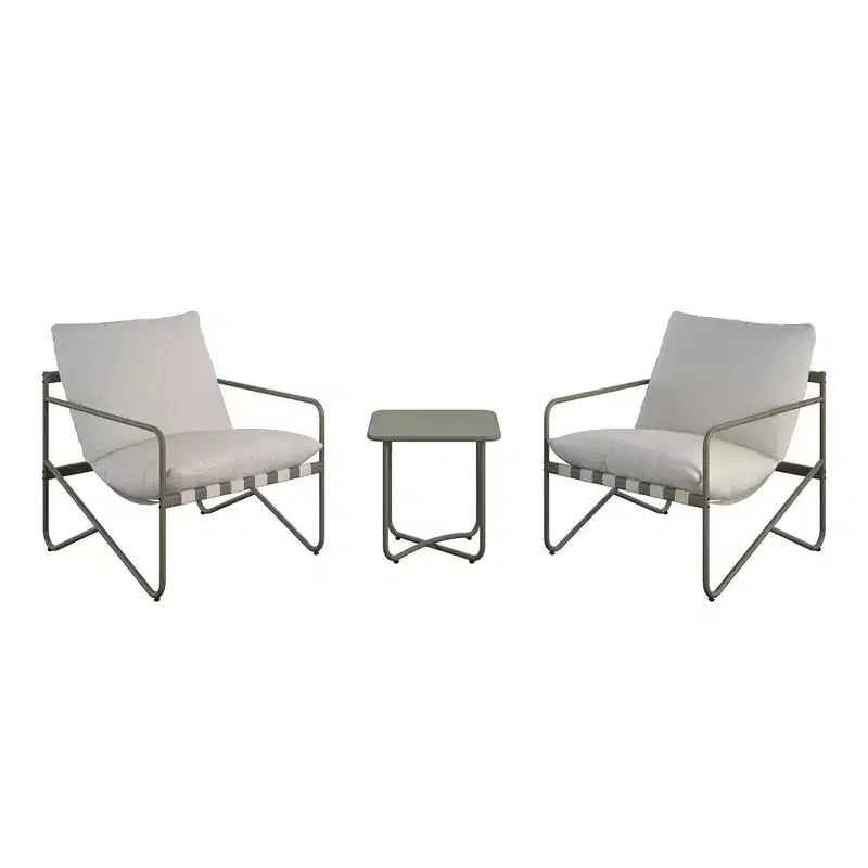 Ensemble Novogratz Wrenn 3 pièces avec siège en toile et coussin