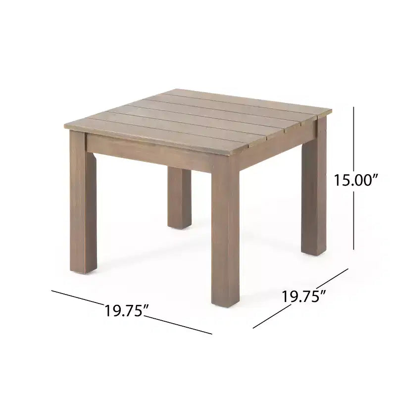 Christopher Knight Home Temecula Ensemble de conversation 5 pièces pour extérieur avec fauteuil de club et ottoman en bois d'acacia avec coussins