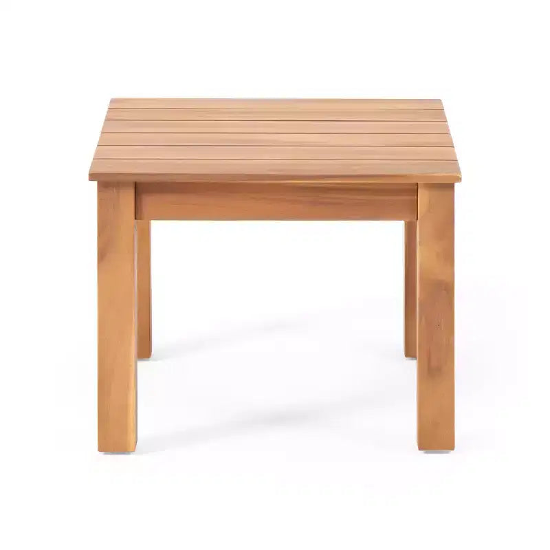 Christopher Knight Home Temecula Ensemble de conversation 5 pièces pour extérieur avec fauteuil de club et ottoman en bois d'acacia avec coussins
