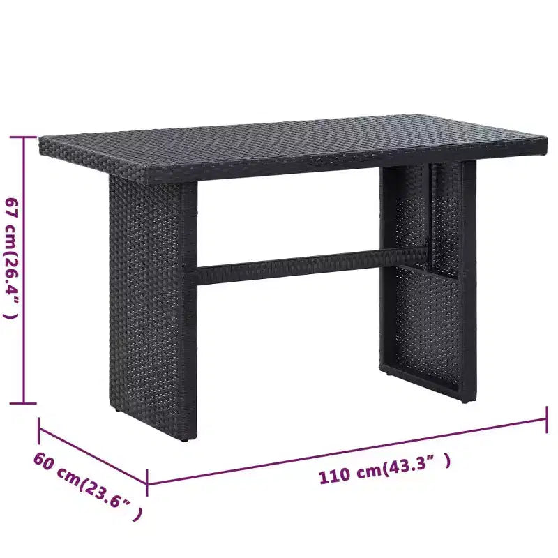 vidaXL - Salon de jardin 3 places en résine tressée avec coussins, noir - Résistant aux intempéries, cadre en acier robuste et facile à nettoyer