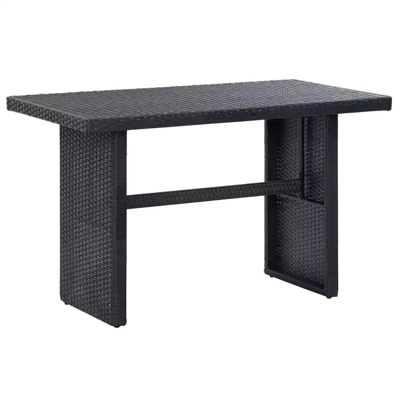 vidaXL - Salon de jardin 3 places en résine tressée avec coussins, noir - Résistant aux intempéries, cadre en acier robuste et facile à nettoyer
