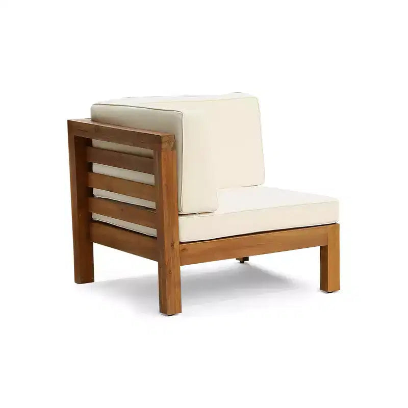 GDFStudio Cascada, ensemble de canapés modulaires d'extérieur 8 places en bois d'acacia avec foyer