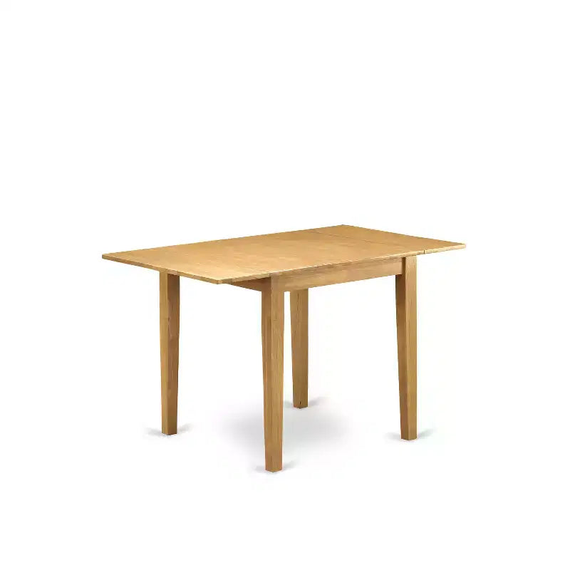 HomeStock Belmont Ensemble Table de Cuisine 5 pièces - 4 Chaises de Salle à Manger en Bois et une Table de Salle à Manger - Finition Chêne Siège de Chaise en Bois - Finition Chêne