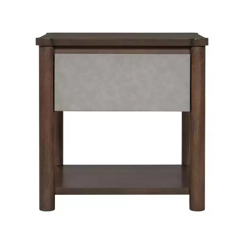 Christopher Knight Home Eliana Lit Plateforme en Bois 3 Pièces Style Mid-Century Moderne avec Tête de Lit et Tables de Chevet
