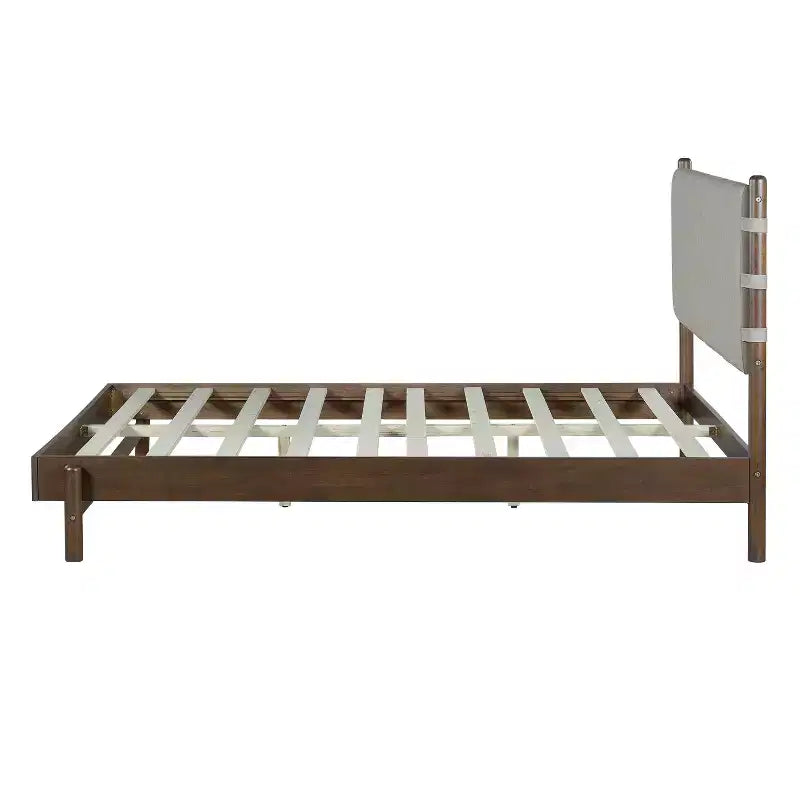 Christopher Knight Home Eliana Lit Plateforme en Bois 3 Pièces Style Mid-Century Moderne avec Tête de Lit et Tables de Chevet