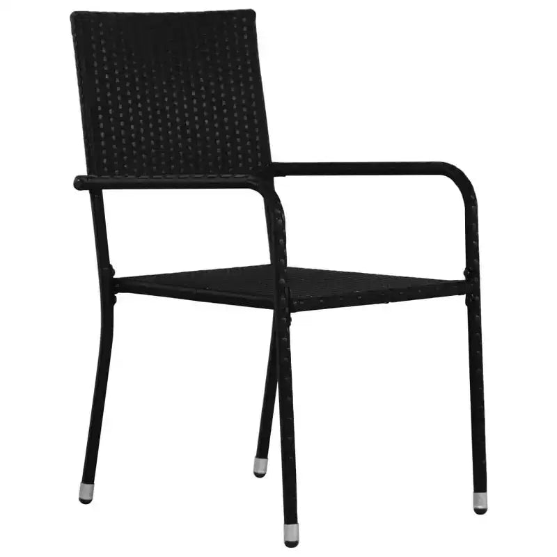 vidaXL Ensemble de salle à manger d'extérieur Table et chaises Meubles en résine tressée Noir 6 pièces