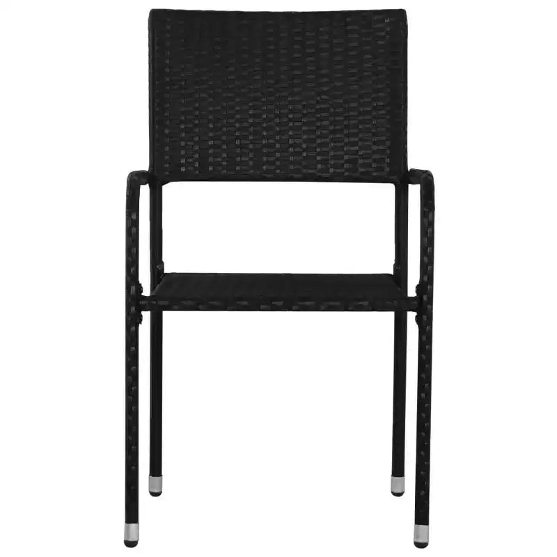 vidaXL Ensemble de salle à manger d'extérieur Table et chaises Meubles en résine tressée Noir 6 pièces