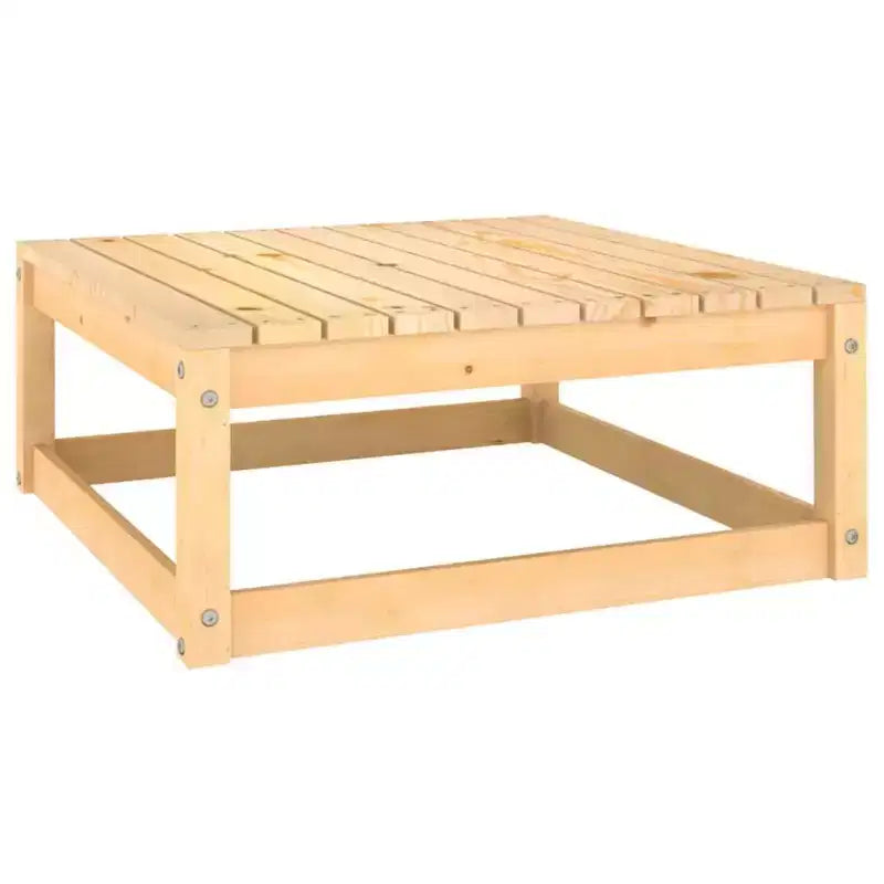 vidaXL Ensemble de meubles de patio 9 pièces Canapé de section extérieur en bois de pin massif - Naturel avec coussin