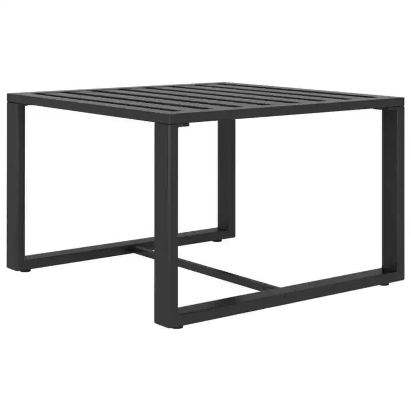 vidaXL Salon de jardin 9 pièces avec coussins – Mobilier de patio en aluminium durable – Confortable, résistant aux intempéries et design modulaire – Anthracite