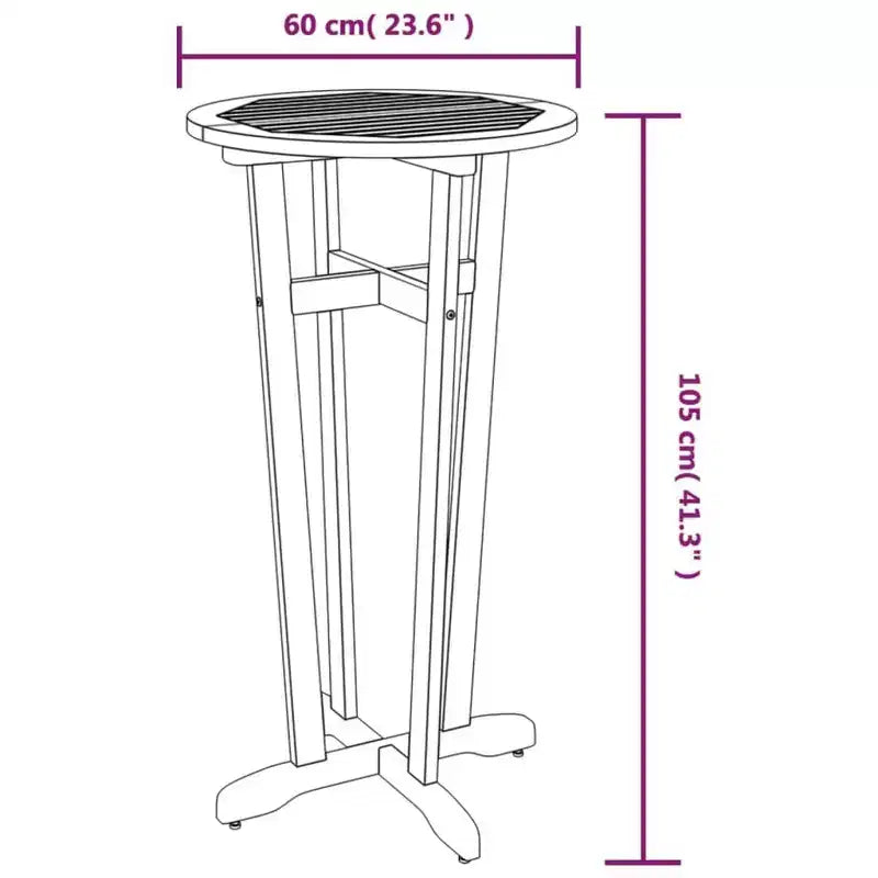 vidaXL Ensemble de salle à manger de patio en bois d'acacia massif - Meubles d'extérieur 3 pièces avec plateau de table robuste et sièges confortables