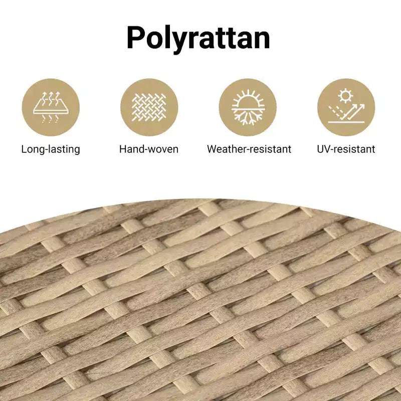 vidaXL Salon de jardin canapé Beige résine tressée Grand Salon de jardin modulable