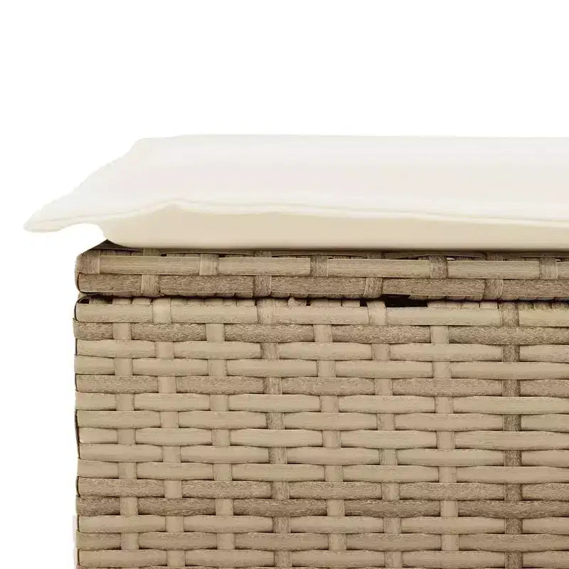 vidaXL Salon de jardin canapé Beige résine tressée Grand Salon de jardin modulable