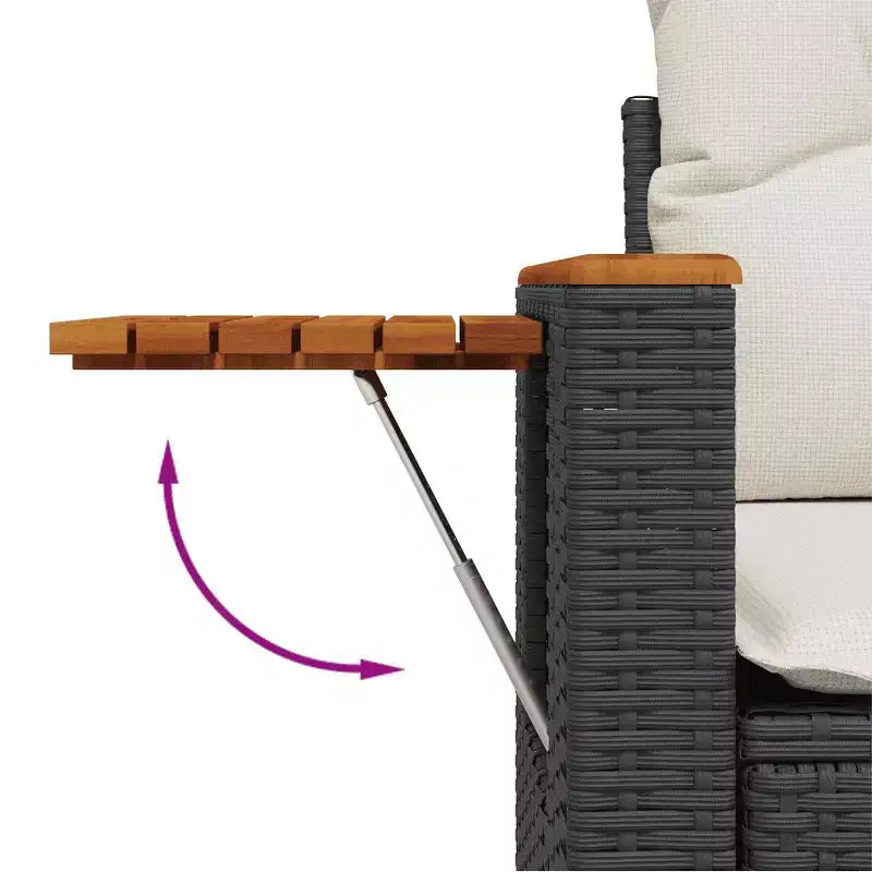 vidaXL Ensemble de canapés de jardin en résine tressée noir 10 pièces Pieds réglables