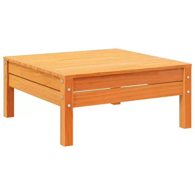 vidaXL Salon de jardin Marron cire Bois de pin massif, Tissu Oxford Grand