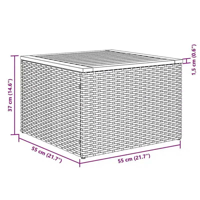 vidaXL Salon de jardin noir en résine tressée Canapé de jardin modulable de taille moyenne