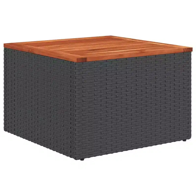 vidaXL Salon de jardin noir en résine tressée Canapé de jardin modulable de taille moyenne
