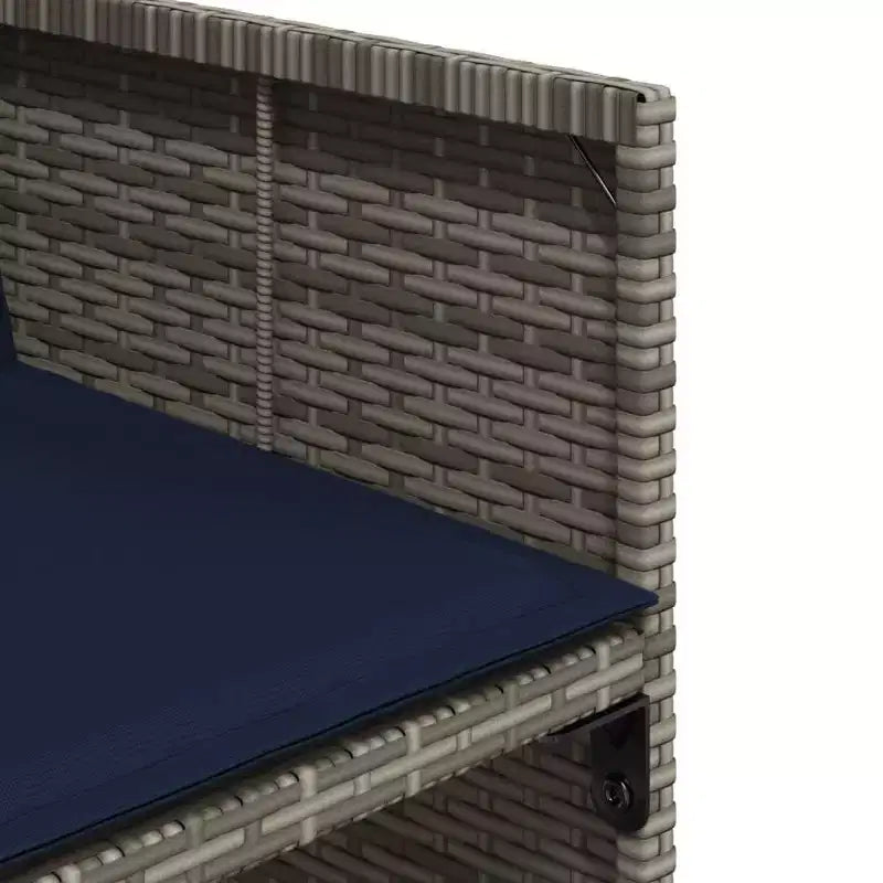 vidaXL Ensemble de salle à manger d'extérieur avec coussins Table et chaises en polyrotin gris