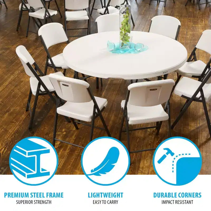 Ensemble table et chaises rondes Lifetime de 60 pouces