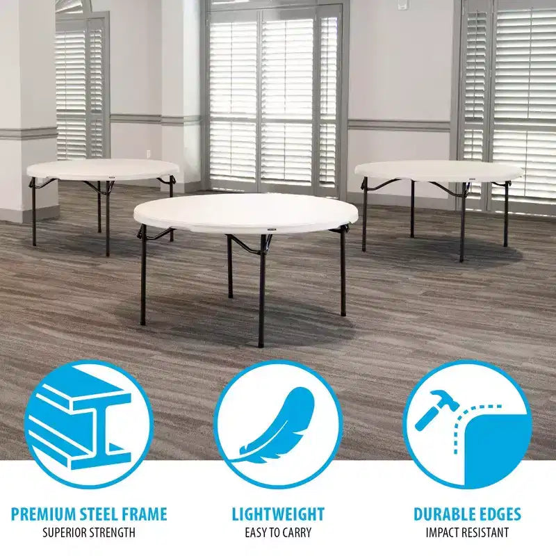 Ensemble table et chaises rondes Lifetime de 60 pouces