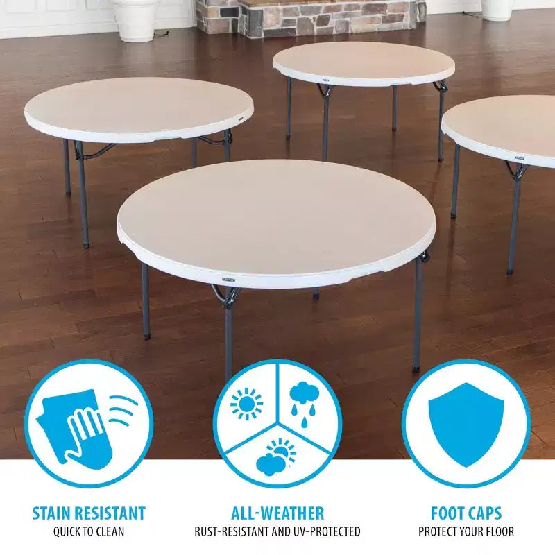 Ensemble table et chaises rondes Lifetime de 60 pouces