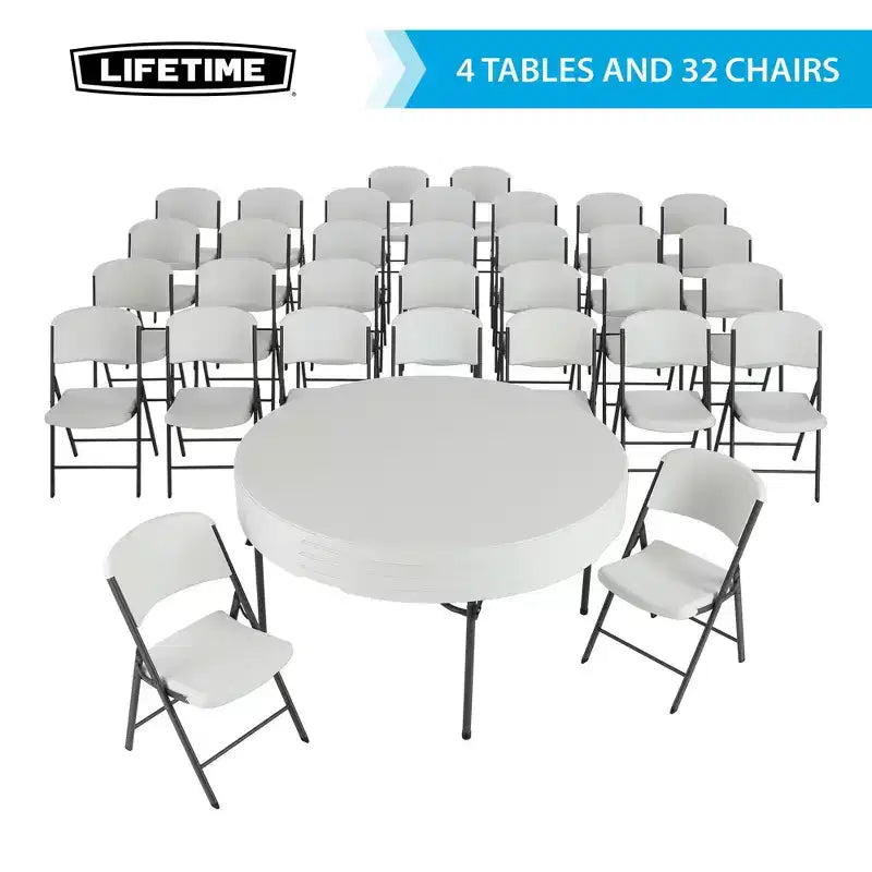 Ensemble table et chaises rondes Lifetime de 60 pouces