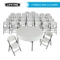 Ensemble table et chaises rondes Lifetime de 60 pouces