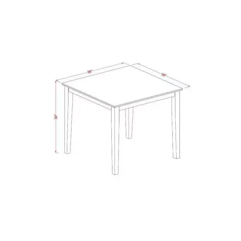 Ensemble de table de cuisine bohème – Table carrée de 36 pouces avec 2 chaises Parsons – Tissu lin café