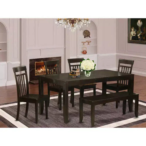 Salle à manger Art déco - Table et chaises de cuisine 9 pièces - Table rectangulaire 40x78 pouces