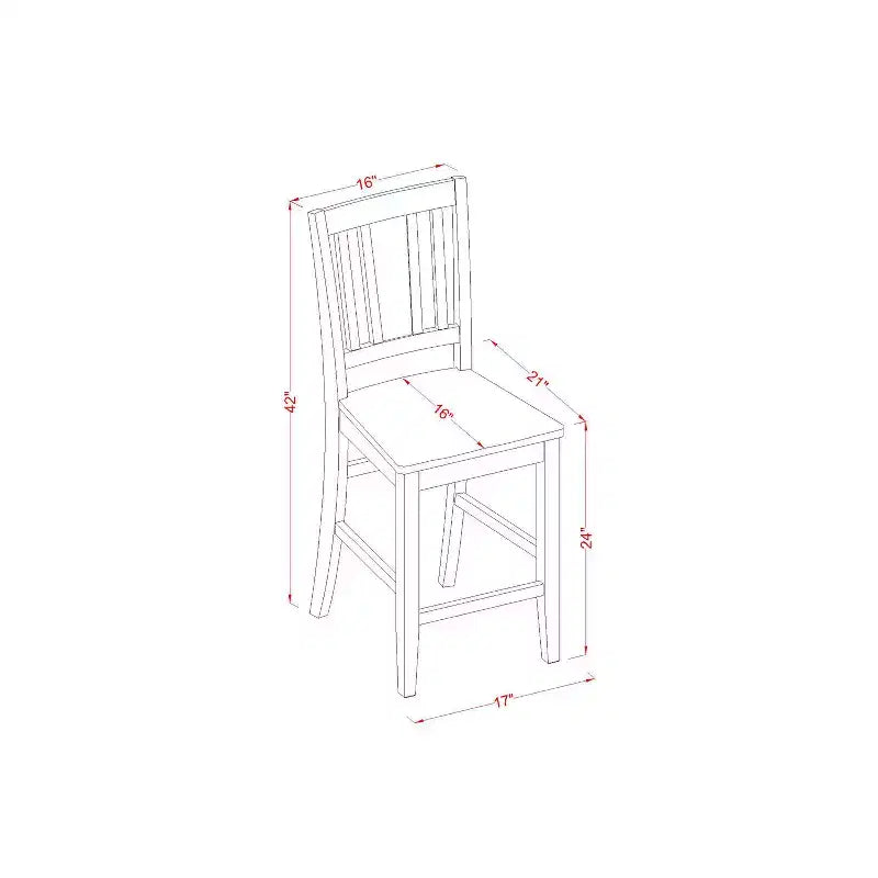 Ensemble de salle à manger hauteur comptoir - Table et chaises 3 pièces - Ensemble de cuisine moderne - Table 30x48 pouces