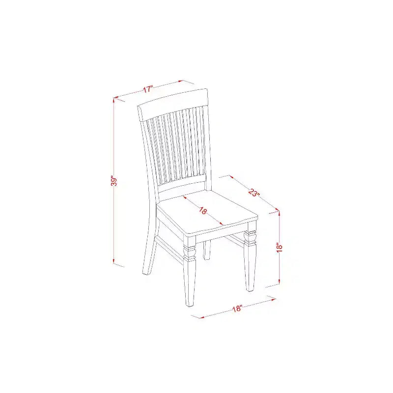 Ensemble de salle à manger 5 pièces moderne - Table et 4 chaises - Finition cerisier noir - Ensemble de cuisine pour petits espaces