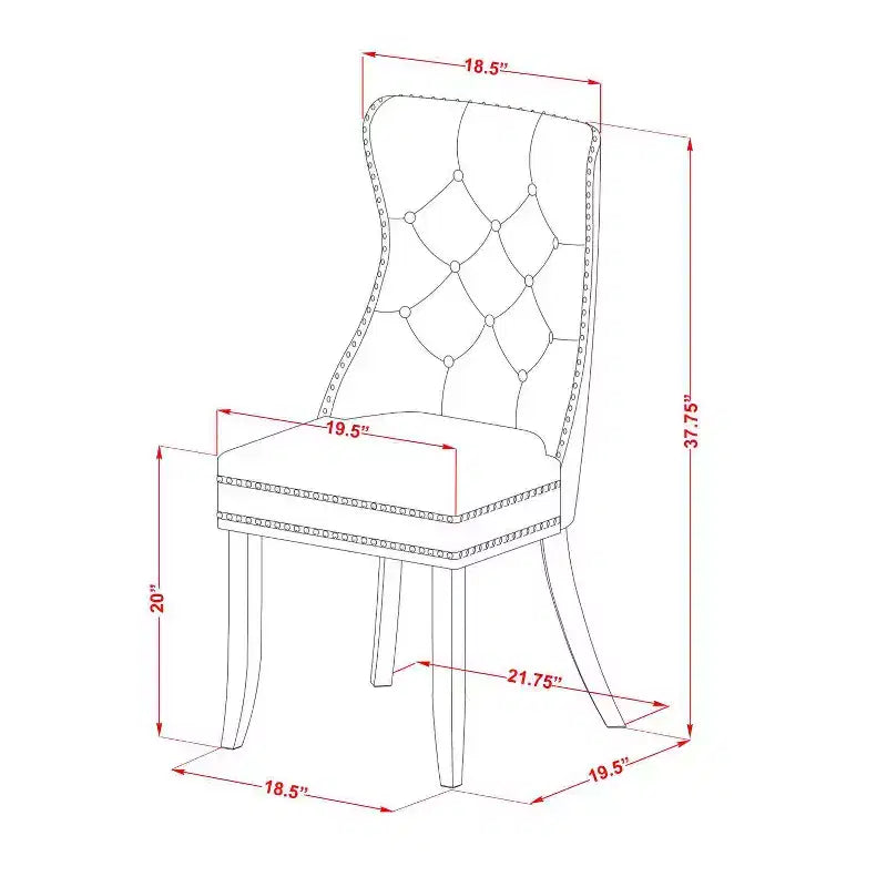Ensemble de salle à manger 5 pièces en bois massif blanc cassé - Table ronde rembourrée - (4 places)