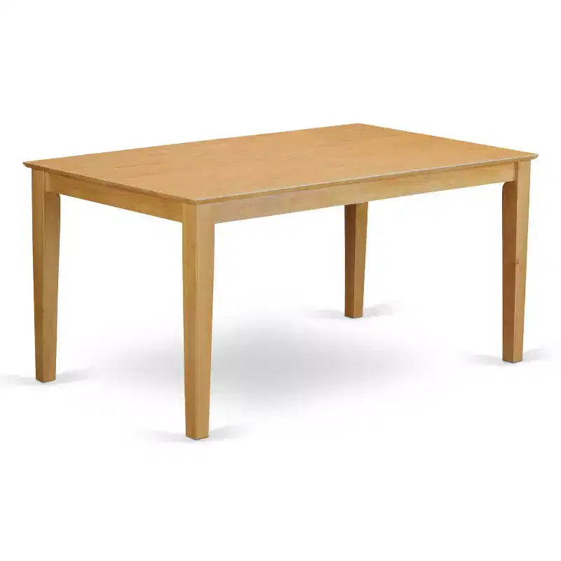 Ensemble table de salle à manger rectangulaire 60 pouces avec 4 chaises - Tissu lin finition kaki foncé