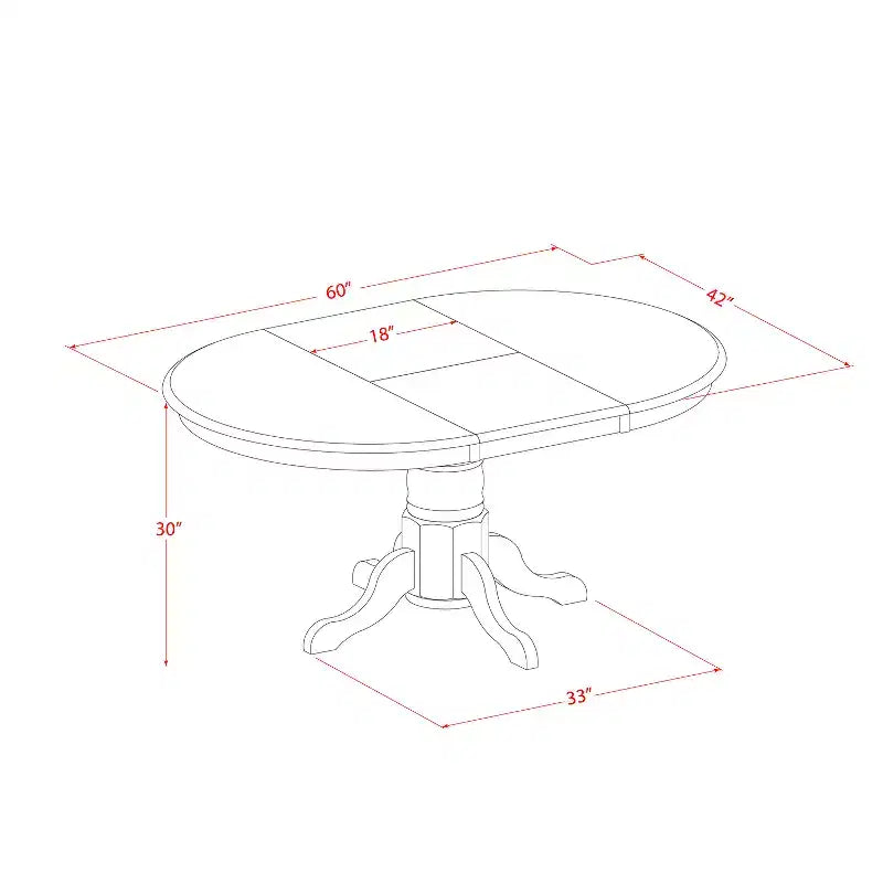 Ensemble de salle à manger du Sud-Ouest 5 pièces Table et chaises - Meubles de cuisine de style ferme moderne