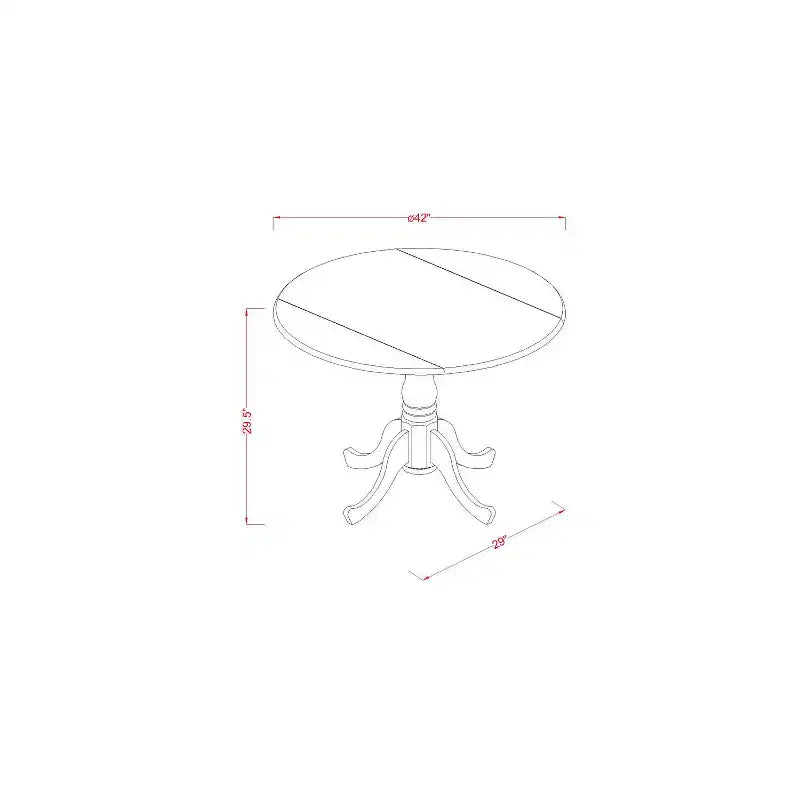 Ensemble dînette rond - Table de cuisine avec 4 chaises - Ensemble de salle à manger moderne