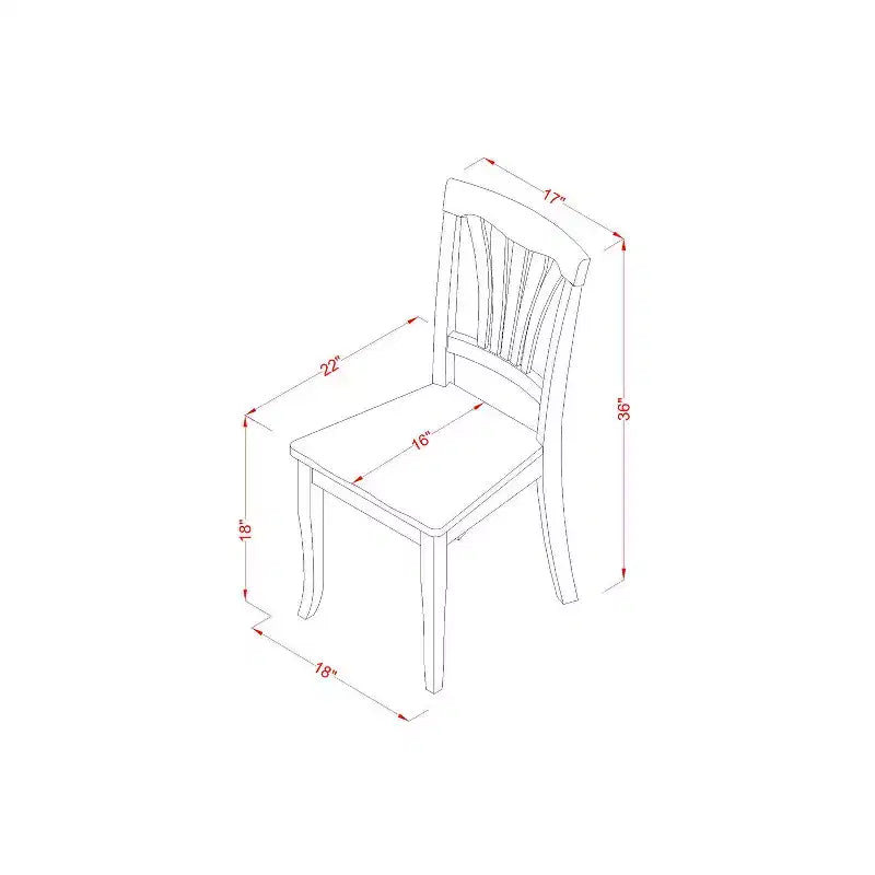 Table à manger HomeStock 5 pièces en bois massif et fini chêne naturel avec 4 chaises