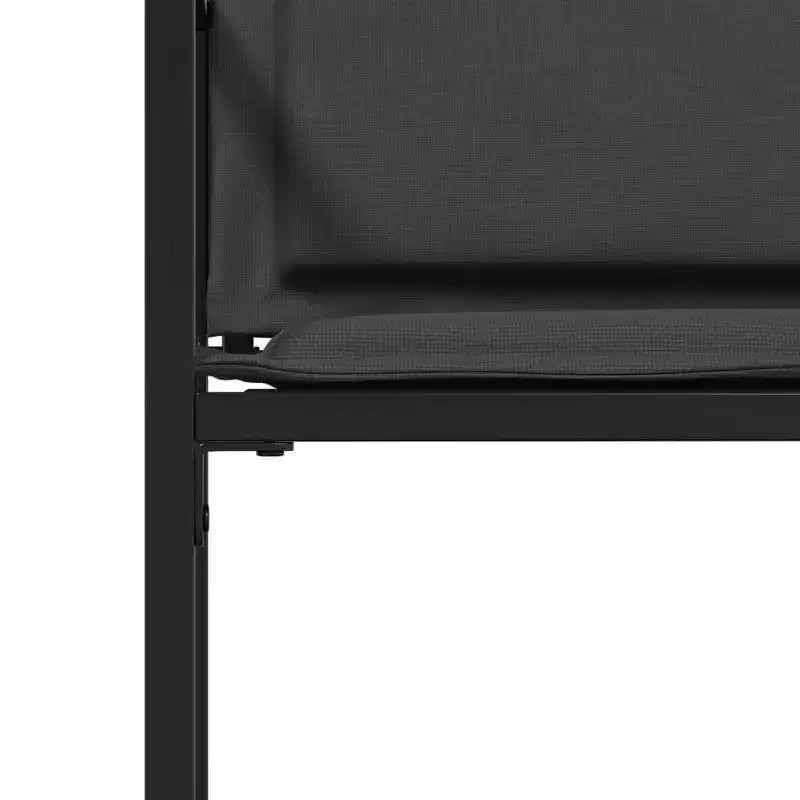 vidaXL Lot de 4 chaises de jardin noir et gris foncé