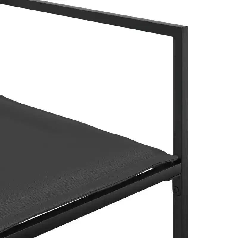 vidaXL Lot de 4 chaises de jardin noir et gris foncé