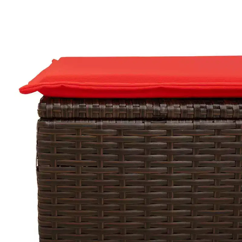 vidaXL Ensemble de canapés de jardin 6 pcs avec coussins résine tressée noire - Noir et bleu