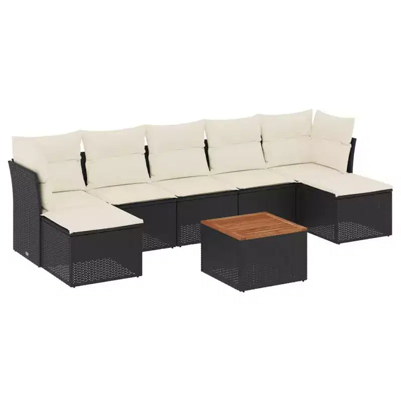 vidaXL Ensemble de canapés de jardin 8 pièces avec coussins en résine tressée
