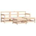 vidaXL Garden Lounge Set Natural Solid Pine Wood and Engineered Wood Medium