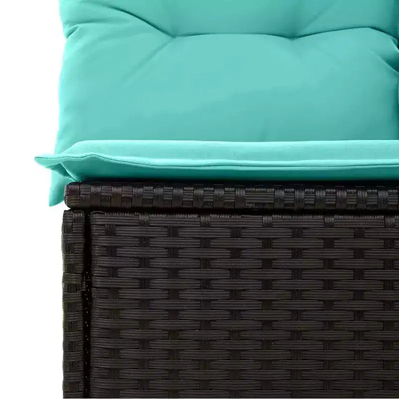 vidaXL Ensemble de canapés de jardin avec coussins 3 pcs Rotin PE marron