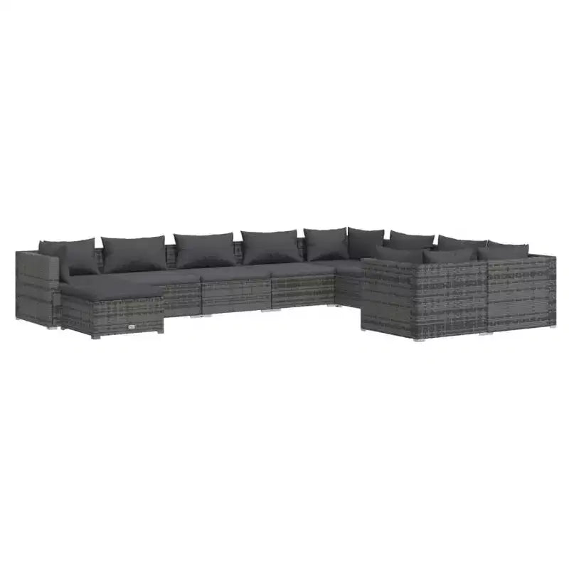 vidaXL Salon de jardin en résine tressée Grand modulaire
