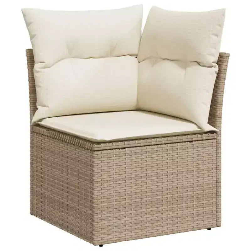 vidaXL Salon de jardin 7 pièces avec coussins, sectionnel d'extérieur en résine tressée, design modulaire, plusieurs coloris